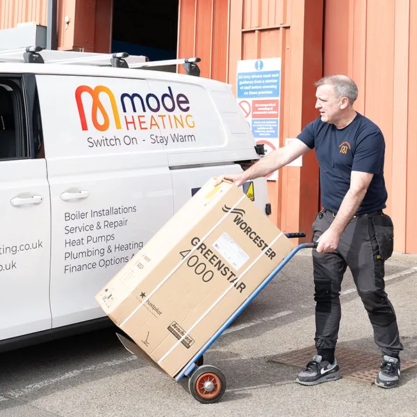 Boiler installation day carried out by Mode Heating